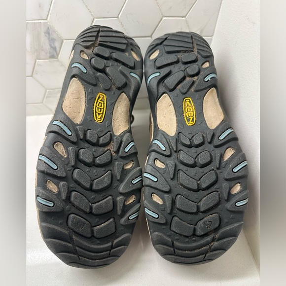 Keen Steens Vent Timberwolf Tan Atlantic Blue Hiking Shoes 1022752 Women’s 7.5 - Picture 8 of 10